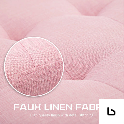 La bella 102cm pink storage ottoman stool fabric - bed frame