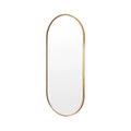 La bella gold wall mirror oval aluminum frame makeup decor