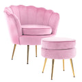 La bella shell scallop pink armchair accent chair velvet