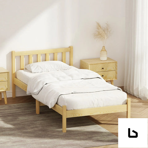 Laura natural wooden bed frame