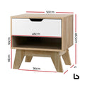 Bf bedside table drawer nightstand shelf cabinet storage