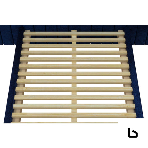 LEXIA Bed Frame (Wide Bed Head) Blue Bed Frame Bedroom Factory 