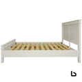 Lily bed frame king size timber mattress base with storage