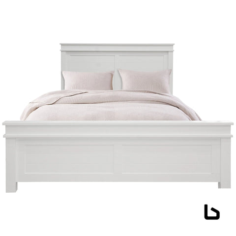 Lily bed frame queen size timber mattress base with storage