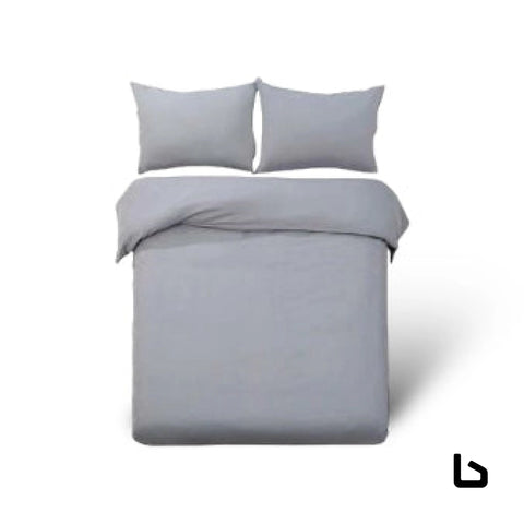 LUXE GREY QUILT COVER SET - Bedding