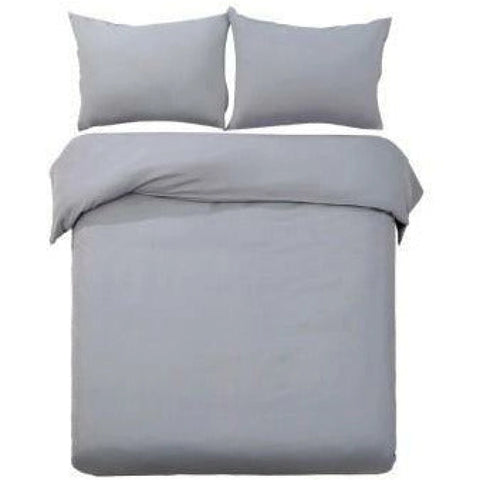 LUXE Grey Quilt Cover Set Bedding Bedroom Factory 