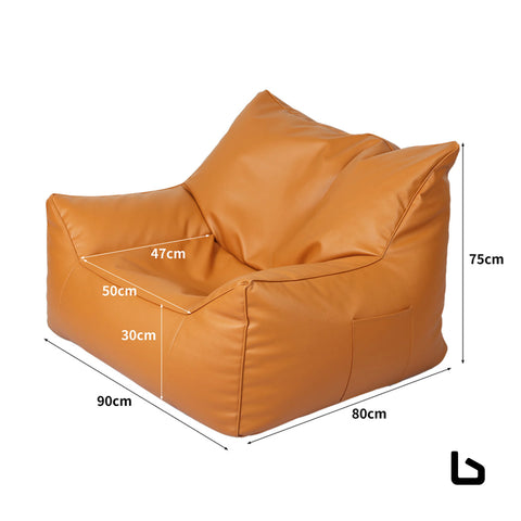 Marlow bean bag chair cover pu indoor home game lounger