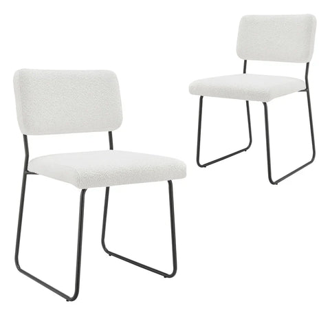Mayor Dining Chair - Boucle white - DINING CHAIR