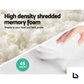 Memory foam pillow 19cm thick twin pack