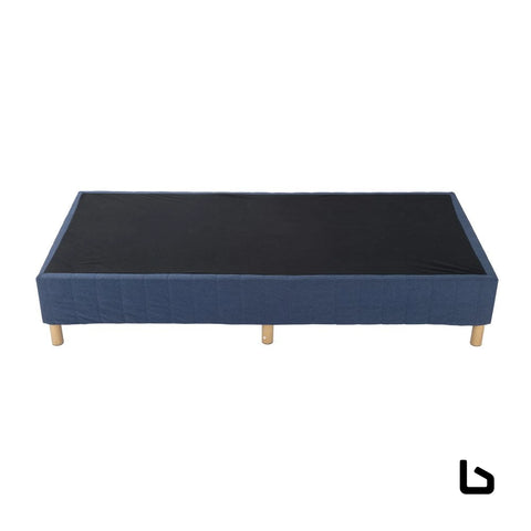Metal bed frame mattress foundation blue – king