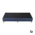 Metal bed frame mattress foundation blue – queen