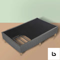 Metal bedframe mattress foundation (dark grey) – double