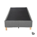 Metal bedframe mattress foundation (dark grey) – king