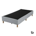 Metal bedframe mattress foundation (light grey) – double