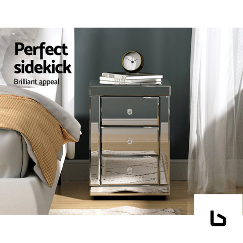 Mirrored bedside table - tables