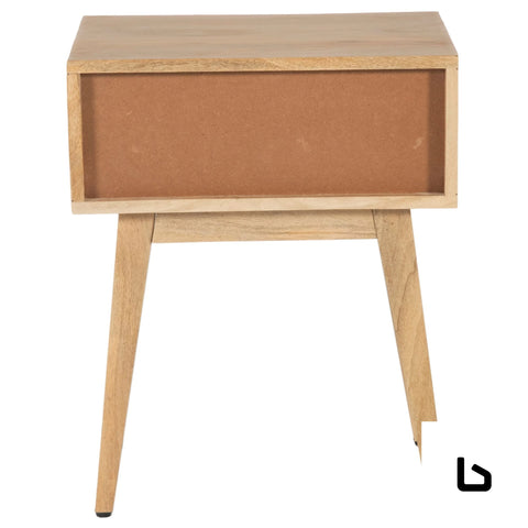Olearia bedside table 1 drawer storage cabinet solid mango