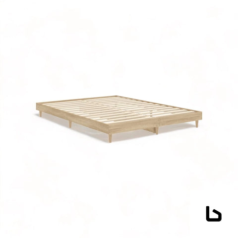 Palm natural wood bed base