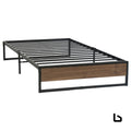 Platform black brown bed base - frame