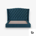 PRINCETON Plush Denim Velvet Fabric Bed Frame (Australian