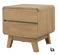 Providence 2 drawer bedside table (natural) - furniture >