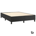 Queen bed frame + mattress + topper - black