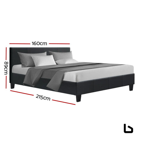 Queen charcoal bed frame