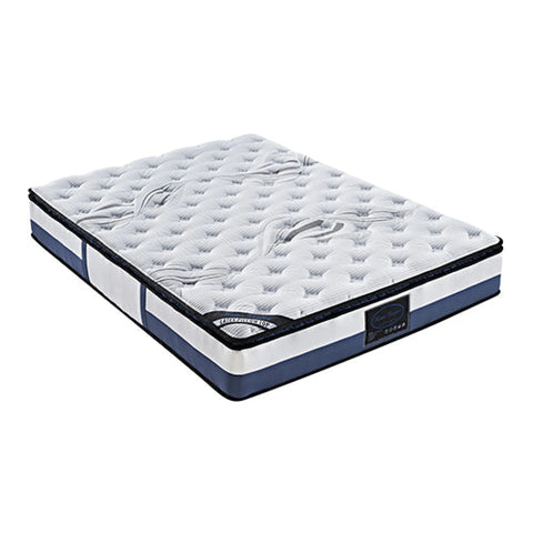 Queen mattress latex pillow top pocket spring foam medium