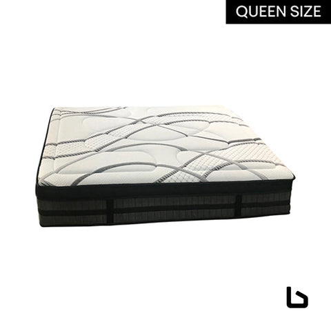 Queen mattress pocket coil spring foam firm bed 32cm thick