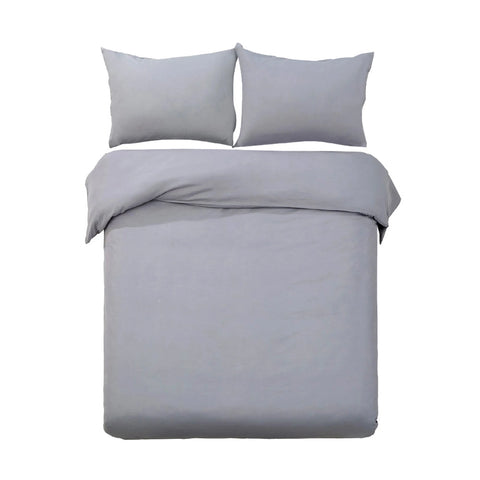 Quilt cover set classic grey - queen - bedding