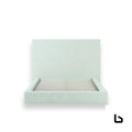 RONALD Boucle Orlando White Fabric Bed Frame (Australian