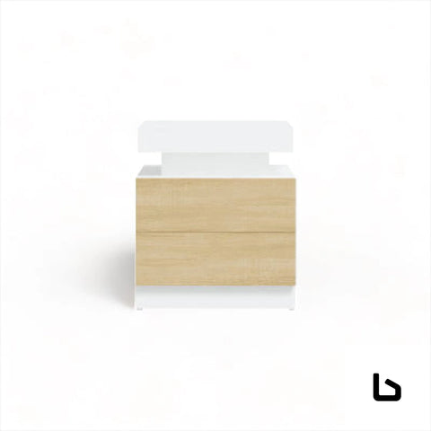 Sami bedside table - white natural - tables