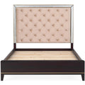 Scarlet antique queen bed frame velvet fabric bedhead solid
