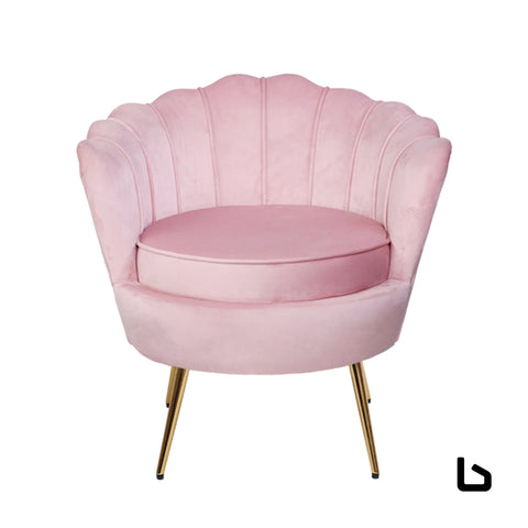 Armchair velvet pink callista - furniture > living room