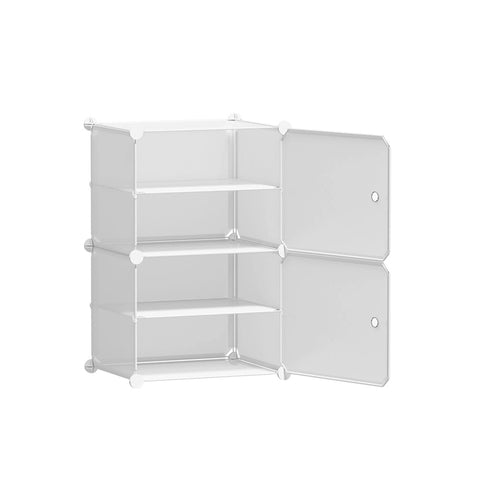Shoe cabinet diy box white storage cube portable organiser