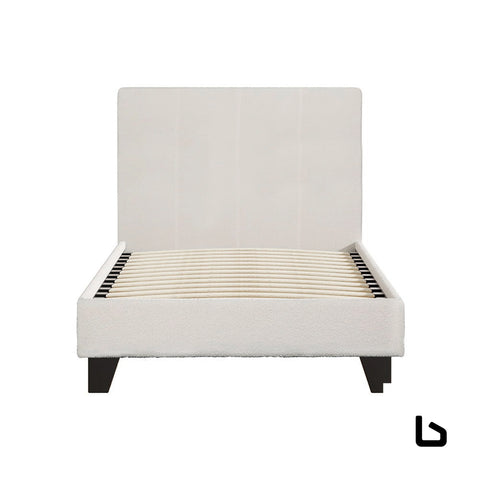 Single fabric boucle bed frame - frame
