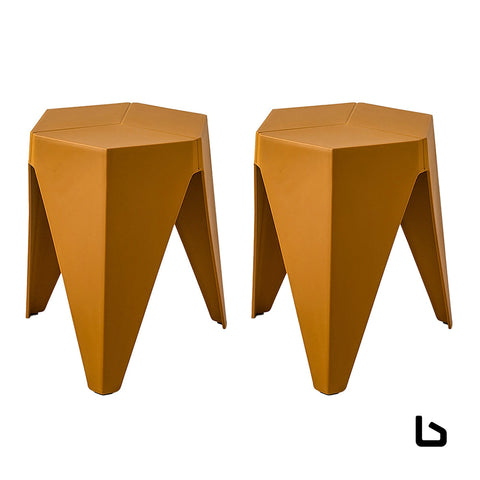 Bfin set of 2 puzzle stool plastic stacking bar stools