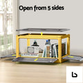 Storage container foldable stackable large 5 sides open
