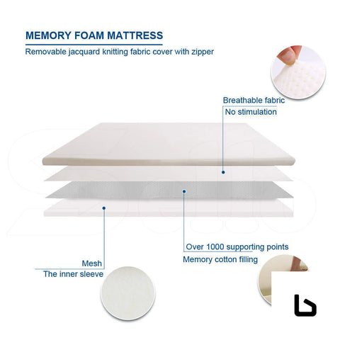 Support zone memory foam 7cm mattress topper protector pad