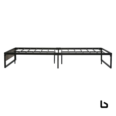Platform black metal bed base - frame