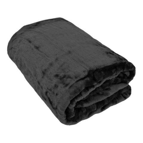 Thermo weight faux mink quilt blanket