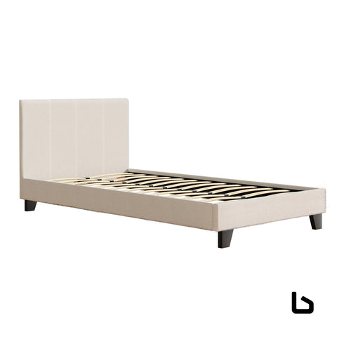 King single fabric boucle bed frame - frame