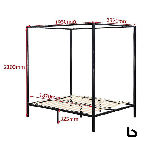 Toni metal 4 post bed frame