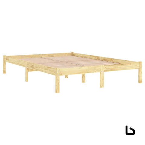 Tori natural wood bed base