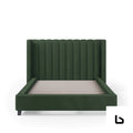 VALANCE Velvet Glamour Carbon Fabric Bed Frame (Australian