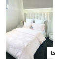 VALANCE Velvet Plush Optic Fabric Bed Frame (Australian