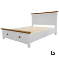 Virginia queen bed frame size mattress base with drawer