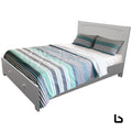 Wisteria bed frame double size mattress base storage drawer