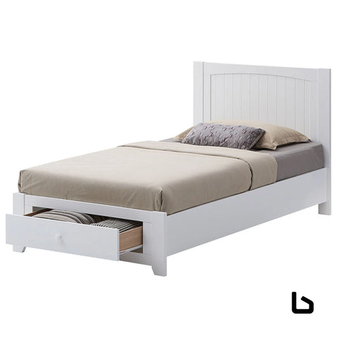 Wisteria bed frame king single size mattress base storage